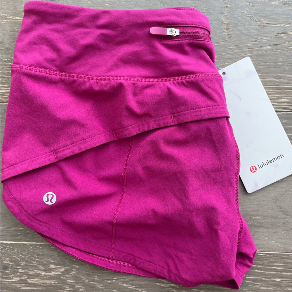 Lululemon speed up shorts lowrise 2.5" magenta purple brand new with tags size 6